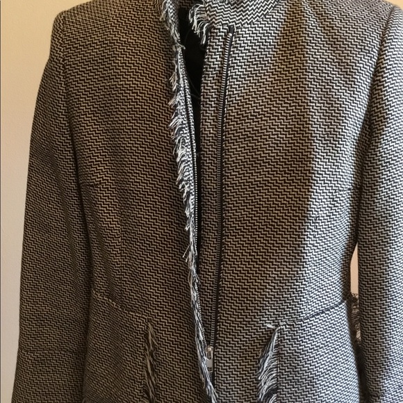 Harve Bernard wool blazer black & white size 8 - Picture 5 of 7
